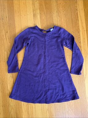 City Threads Purple Long Sleeve A-Line Girls Dress size 6 made in USA